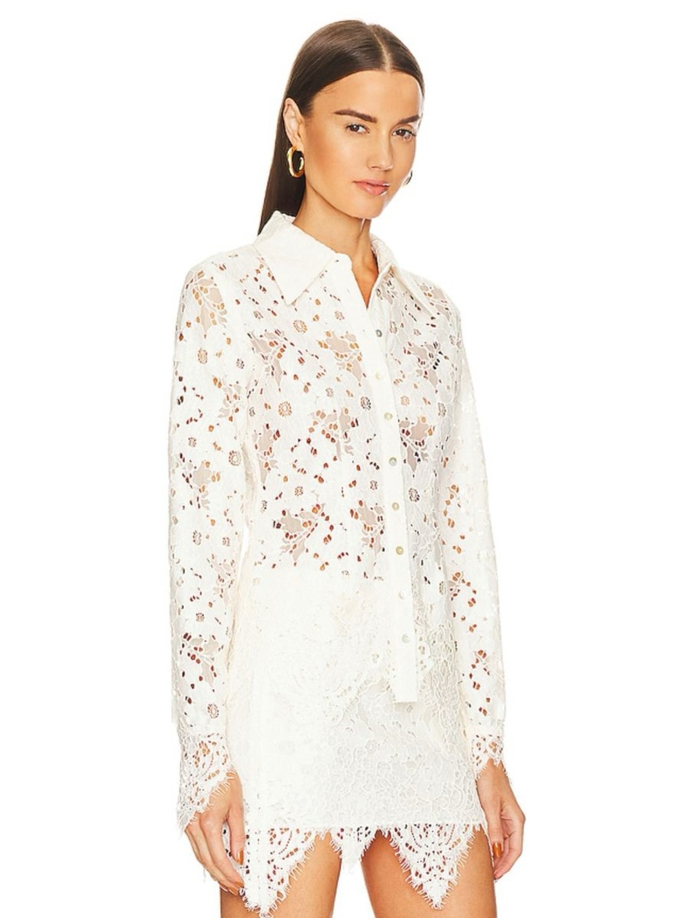 L'Academie Aria Shirt in Ivory size XS